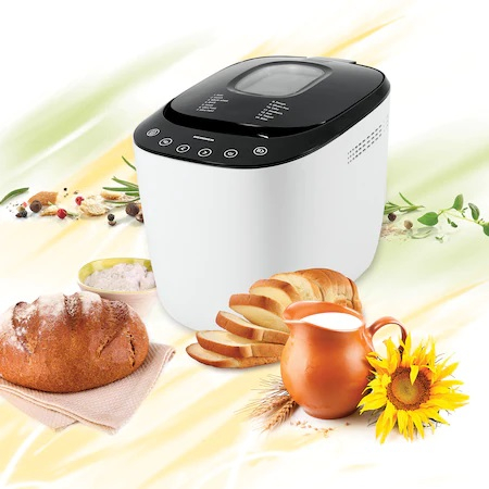 Masina de paine Heinner HBM-900WHBK, 550W, Capacitate 750-900G, Touch Control, Timer, Afisaj LCD, Alb [4]