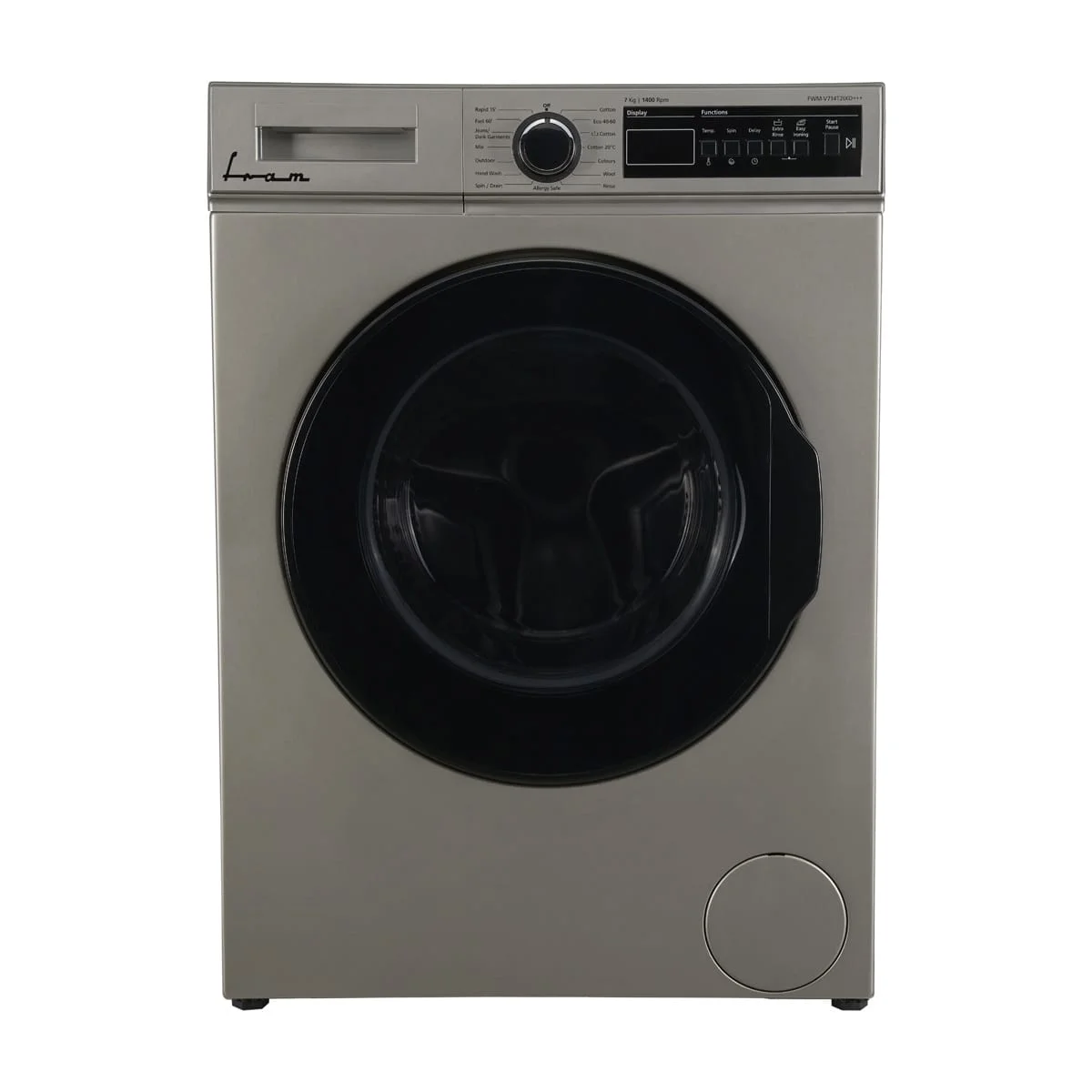 Masina de spalat rufe Fram FWM-V714T2IXD+++, 7 kg, 1400 rpm, Display digital, Allergy safe, Start intarziat, Anti-sifonare, Eco-Logic, Inox crom [7]