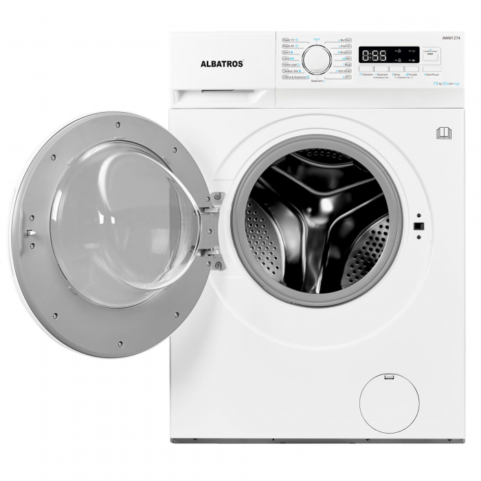Mașină de Spălat Rufe Albatros AWM1274, 7 kg, 1200 RPM, 15 Programe, Clasă Energetică D, Program ECO, Funcții Speciale [2]