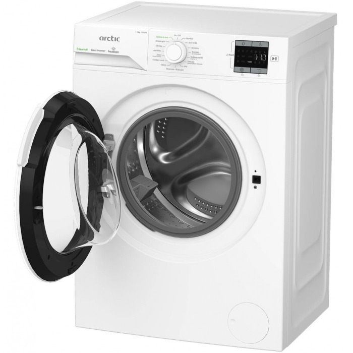 Masina de spalat rufe Arctic, 7kg, 1200rpm, Clasa A, Motor SilentInverter, Display, ExtraSteam, SaveInAll, IronExpress, Recycled Tub, Alb [5]