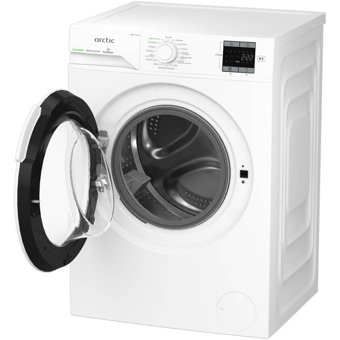 Masina de spalat rufe Arctic, 9 Kg, 1200 RPM, Motor Silent Inverter, Drum Clean+Steam, Child Lock, Anticrease, Digital Display, Add-In, Clasa A, alb [5]