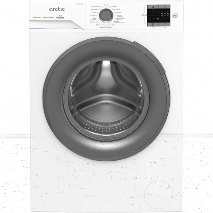 Masina de spalat rufe Arctic APLM1WFSU19210WG, 9 Kg, 1200 RPM, Motor Silent Inverter, Drum Clean+Steam, Child Lock, Anticrease, Digital Display, Add-In, Clasa A, Alb [2]
