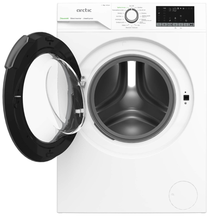 Masina de spalat rufe Arctic APLM2WFSU210411W, 10 Kg, 1200 RPM, 15 Programe, Motor Silent Inverter, ExtraSteam, Prewash, Fast+, Extra Rinse, Drum Clean+Steam, Add-In, Clasa A, Alb [2]
