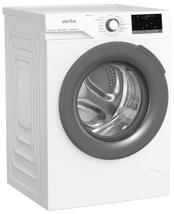 Masina de spalat rufe Arctic APLM2WFSU210411W, 10 Kg, 1200 RPM, 15 Programe, Motor Silent Inverter, ExtraSteam, Prewash, Fast+, Extra Rinse, Drum Clean+Steam, Add-In, Clasa A, Alb [5]