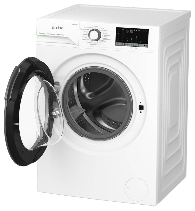 Masina de spalat rufe Arctic APLM2WFSU210411W, 10 Kg, 1200 RPM, 15 Programe, Motor Silent Inverter, ExtraSteam, Prewash, Fast+, Extra Rinse, Drum Clean+Steam, Add-In, Clasa A, Alb [3]