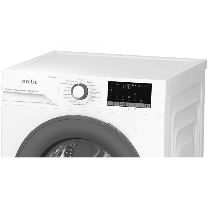 Masina de spalat rufe Arctic APLM2WFSU28211WG, 8 Kg, 1200 RPM, Motor Silent Inverter, Drum Clean+Steam, Child Lock, Anticrease, Digital Display, Add-In, Clasa A, Alb [6]
