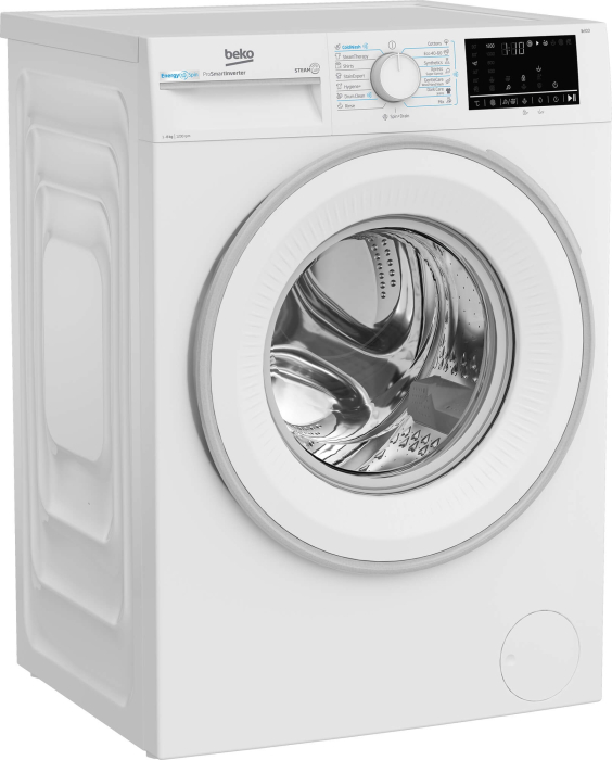 Masina de spalat rufe Beko, 8kg, 1200rpm, Clasa A, Motor ProSmartInverter, EnergySpin, SteamCure, ColdWash, Display, Alb [3]