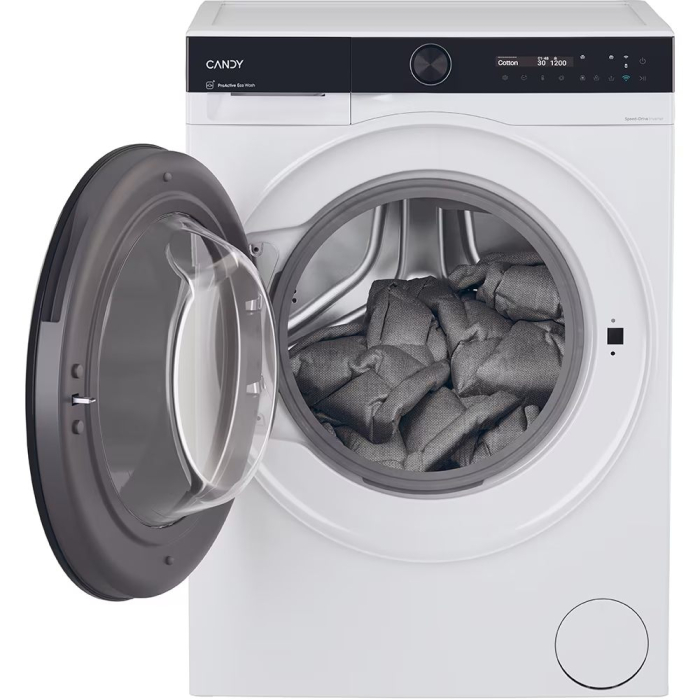 Masina de spalat rufe Candy Slim, clasa A-10%, 8 kg, 1400 rpm,Motor Inverter,Steam,LCD touch display, Soft Drum, Dual Spray,Programe rapide de spalare, Wifi, alba [3]