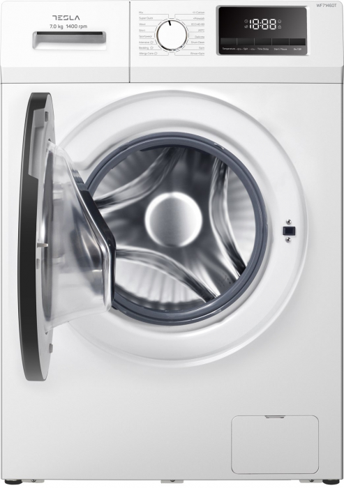 Masina de spalat rufe cu incarcare frontala Tesla WF71460T, 7 kg, 1400 RPM, Clasa A, Inverter, Spin Speed, Sistem Child Lock, Delay Start, LED, Alb [2]