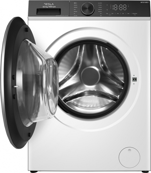Masina de spalat rufe cu încărcare frontală Tesla WF81480T, 8 kg, 1400 RPM, Clasa A, Steam, Smart, Control Touch, LED, Alb [4]