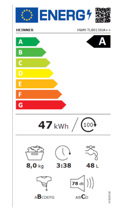 Masina de spalat rufe cu incarcare verticala Heinner HWM-TL8013IVA++, 8kg, 1300rpm, clasa A, motor inverter, 15 programe, display digital, program rapid 15min, program scurt 45min, Alba [3]