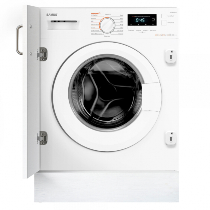 Masina de spalat rufe cu uscator Samus WSDDBI-86141, incorporabila, spalare 8 kg, uscare 6 kg, clasa E, motor inverter, afisaj LCD, termostat reglabil, reglare nivel uscare, pornire intarziata, contro [2]