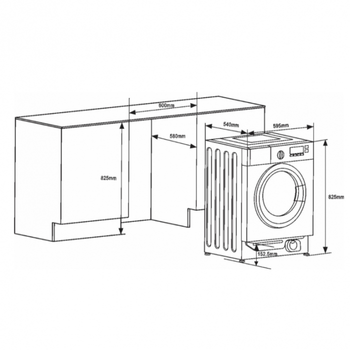 Masina de spalat rufe cu uscator Samus WSDDBI-86141, incorporabila, spalare 8 kg, uscare 6 kg, clasa E, motor inverter, afisaj LCD, termostat reglabil, reglare nivel uscare, pornire intarziata, contro [6]