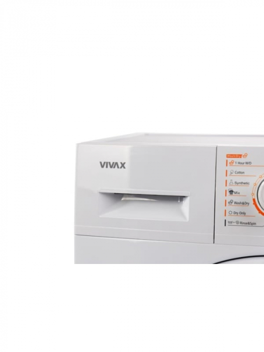 Masina de spalat rufe cu uscator VIVAX WDF-1408D616BS, Spalare 8 kg, 1400 RPM, Uscare 6 kg, Eco ,Clasa B Spalare, Clasa E Uscare, Display digital, Control electronic, Blocare acces copii, Temperatura  [3]