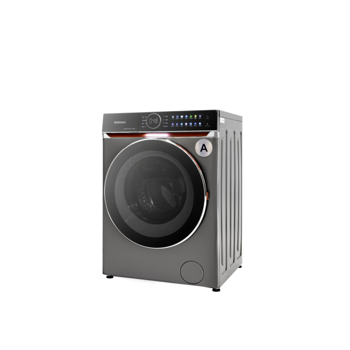 Masina de spalat rufe Daewoo, 10 kg, motor DIRECT DRIVE inverter, 1400 rpm, clasa A, 14 programe, panou de control touch cu pictograme colorate, buton rotativ cromat cu display in interior, usa dubla [3]