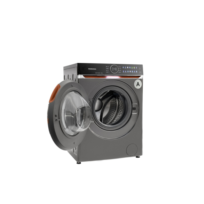 Masina de spalat rufe Daewoo, 10 kg, motor DIRECT DRIVE inverter, 1400 rpm, clasa A, 14 programe, panou de control touch cu pictograme colorate, buton rotativ cromat cu display in interior, usa dubla [5]