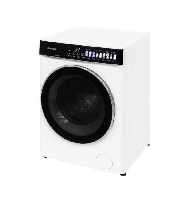 Masina de spalat rufe Daewoo, 9 kg, motor DIRECT DRIVE inverter, 1400 rpm, clasa A, 12 programe, butoane touch, panou de control negru cu pictograme mari colorate, usa dubla neagra cu inel cromat, cul [4]