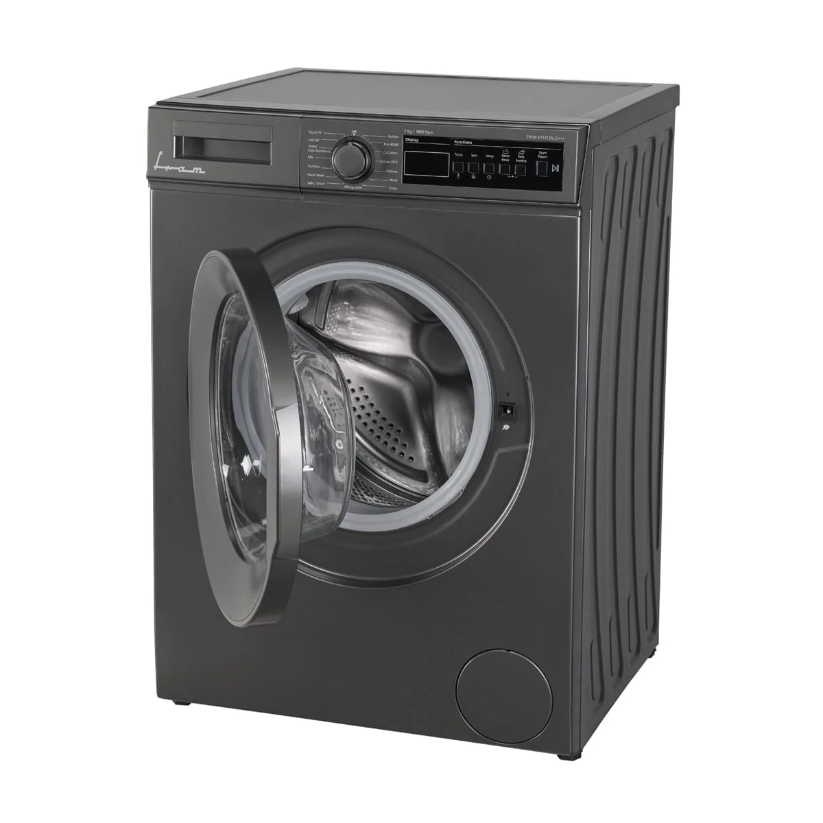 Masina de spalat rufe Fram FWM-V714T2SLD+++, 7 kg, Clasa D, Display digital, Allergy safe, Start intarziat, Anti-sifonare, Eco-Logic, Gri [1]