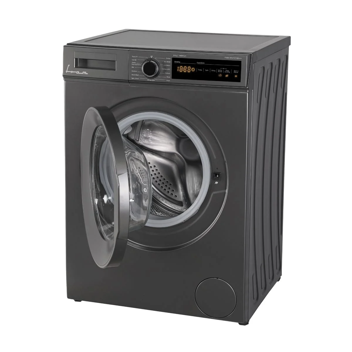 Masina de spalat rufe Fram FWM-V914T2TSD+++, 9 kg, Clasa D, Motor DC, Control touch, Display LED, Allergy safe, Start intarziat, Anti-sifonare, Eco-Logic, Detectare spuma, Gri [1]