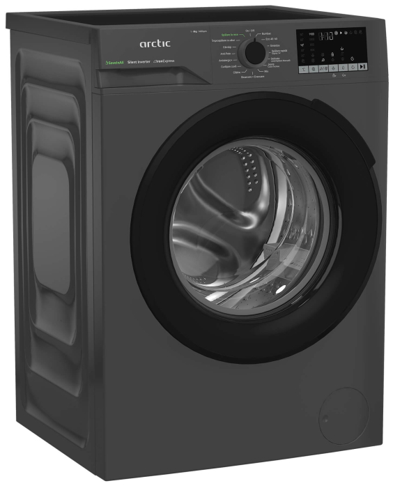 Masina de spalat rufe frontala Arctic, APLM2WFSU28411A, 8 kg, 1400 rpm, ExtraSteam, Eco Heater, Aqua Surf, Clasa A, Antracit [4]