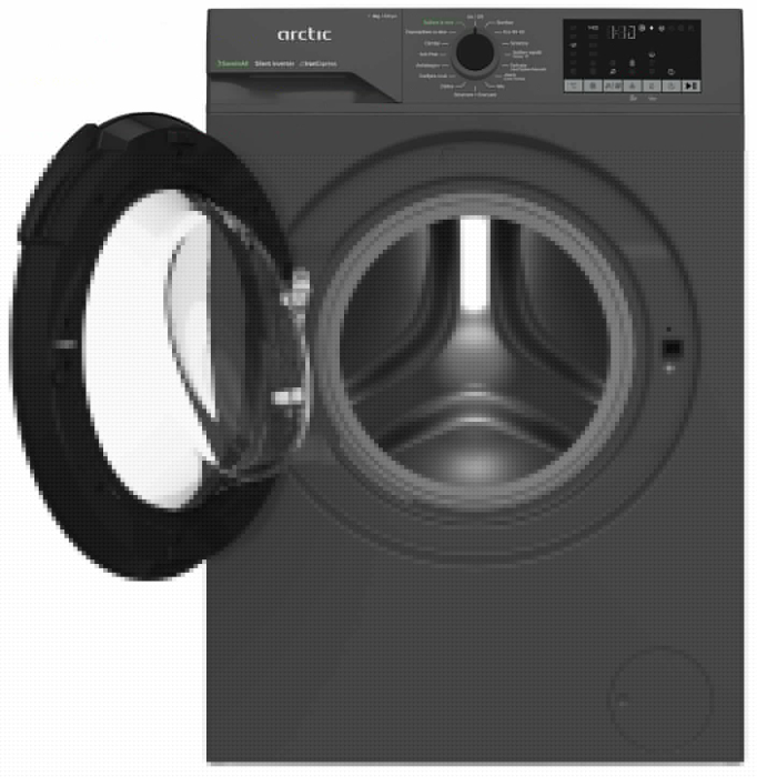 Masina de spalat rufe frontala Arctic, APLM2WFSU28411A, 8 kg, 1400 rpm, ExtraSteam, Eco Heater, Aqua Surf, Clasa A, Antracit [2]