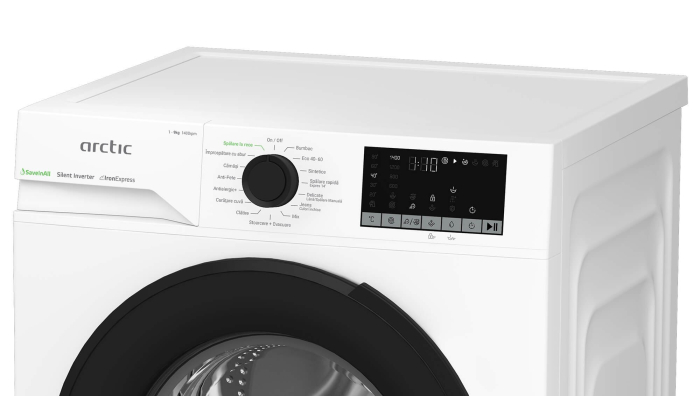 Masina de spalat rufe frontala Arctic, APLM2WFSU29412WPB, 9 kg, 1400 rpm, ExtraSteam, Eco Heater, Aqua Surf, Clasa A, Alb [7]