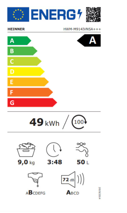 Mașină de spălat rufe HEINNER 9 Kg, 1400 rpm, Motor Inverter, 15 Programe, Display Digital, Funcție Adăugare Haine, Slim, Argintiu, HWM-M914IVNSA+++, Garanție 3 ani [3]