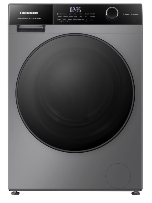 Masina de spalat rufe HEINNER HWM-HMK1014IVTA+++, 10 KG, 1400 RPM, Clasa A, MOTOR INVERTER, Display digital, Program Allergy steam, Gri titanium [1]