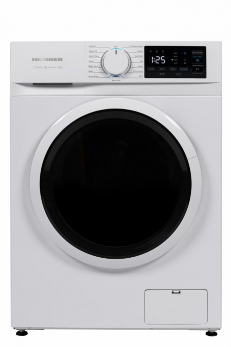 Masina de spalat rufe Heinner HWM-M1014IVNA+++, 10kg, 1400rpm, clasa A, motor inverter, 15 programe, display digital, functie adaugare rufe [1]
