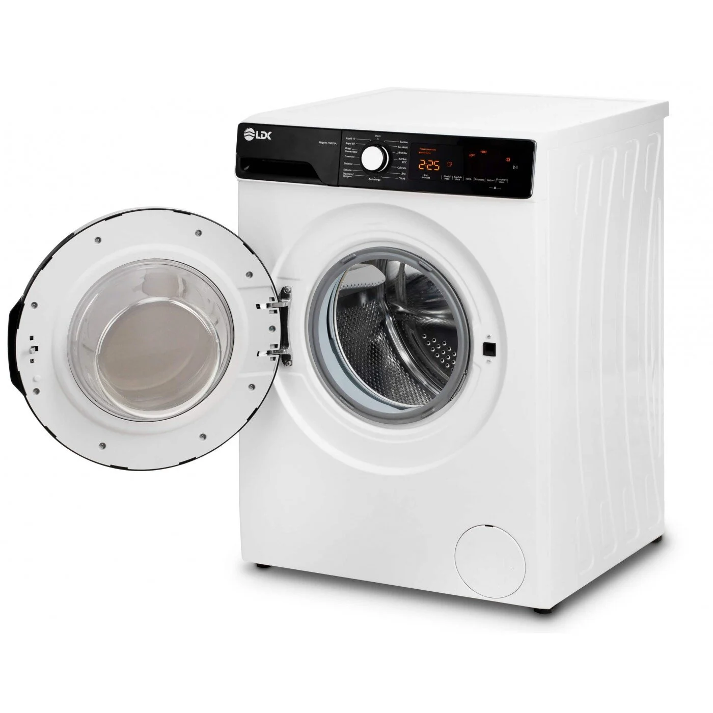 Masina de spalat rufe LDK Higeea 914 DIA, Clasa A, Capacitate 9 Kg, 1400 rpm, Anti-Alergic, Selectare nivel murdarie, Selectare tip pata, Prespalare, Calcare usoara, Motor inverter, Alb [2]