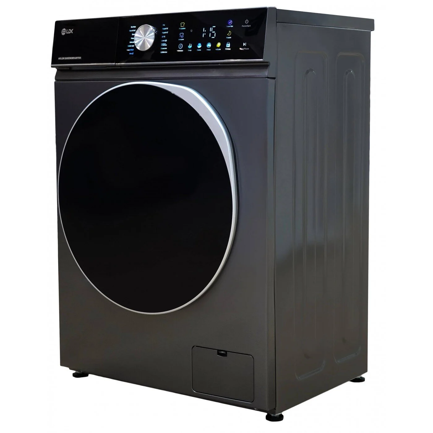 Masina de spalat rufe LDK Queen2 814DITSS, Clasa A, Capacitate 8 Kg, 1400 rpm, 16 programe, Control Touch, Super Spa, Storm Wash, Night wash, My Cycle, Amanare pornire, Motor Inverter, Antracit [2]