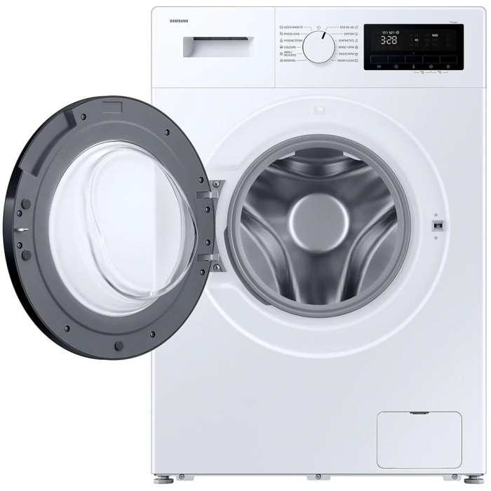 Masina de spalat rufe Samsung, Slim, 7 kg, Clasa A, 1400rpm, Hygiene Steam, Motor Digital Inverter, Display LED, Quick Wash 15', Sertar StayClean, DrumClean+, Alb [2]