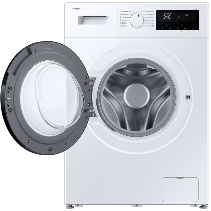 Masina de spalat rufe Samsung, Slim, 9 kg, Clasa A, 1400rpm, Hygiene Steam, Motor Digital Inverter, Display LED, Quick Wash 15', Sertar StayClean, DrumClean+, Alb [2]