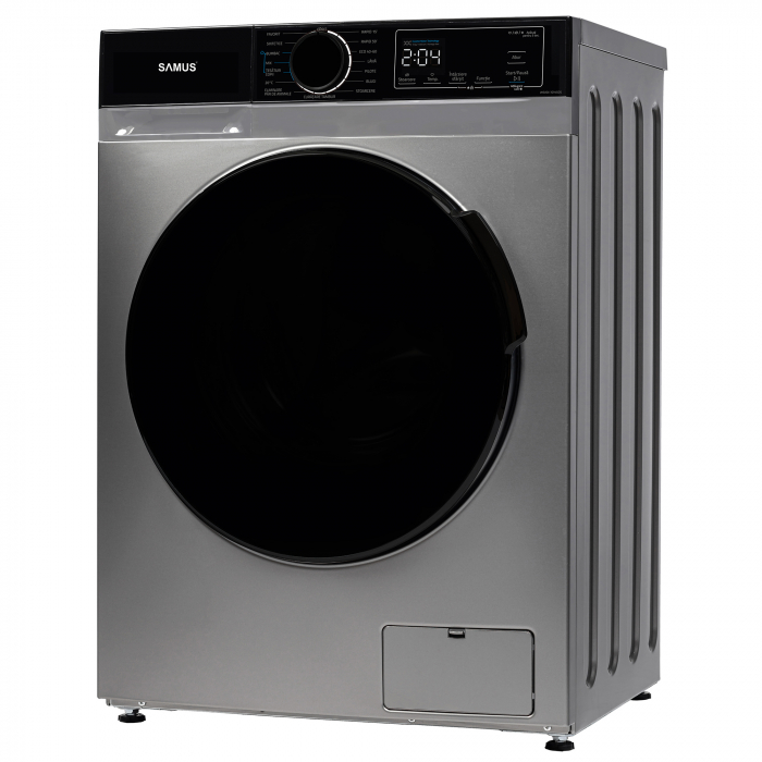 Mașină de spălat rufe Samus WSADI-10145DS, 10 kg, 1400 rpm, Motor Inverter, 15 programe, abur, afișaj electronic, clasa A, gri închis [2]