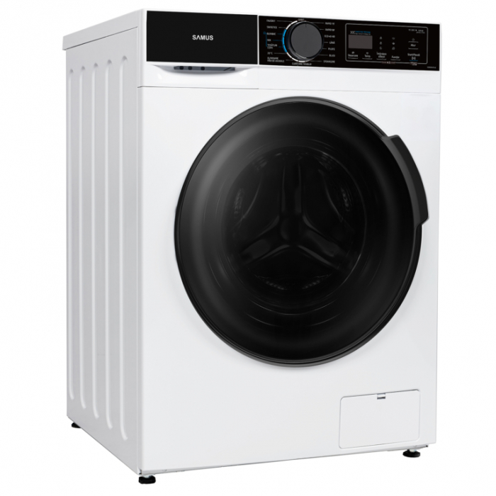 Masina de spalat rufe  Samus WSADI-8143, 8 kg, 1400 rpm, clasa A, motor inverter, functie Abur, program Eliminare par de animale, blocare acces copii, Alba [2]