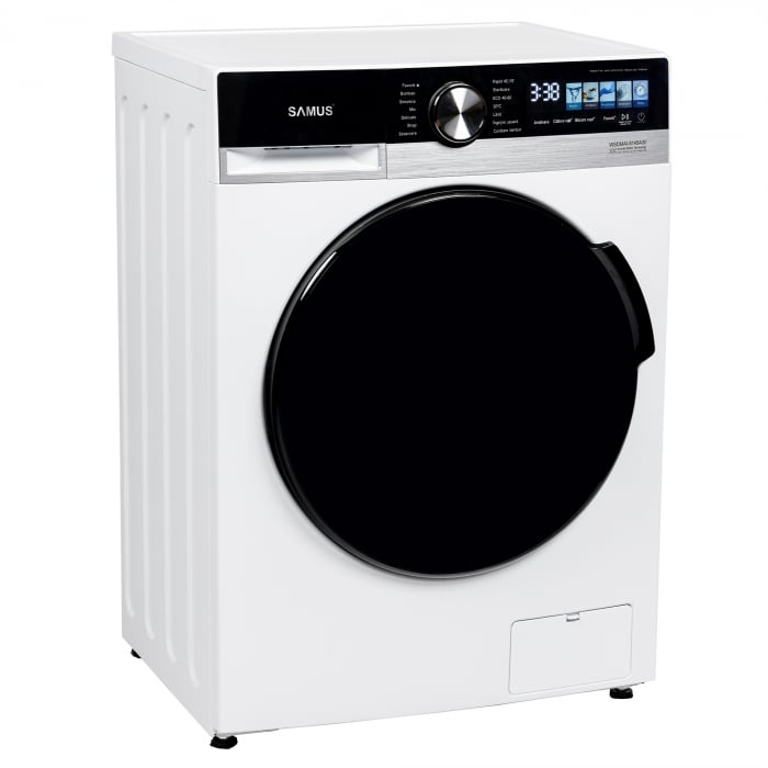 Masina de spaat rufe Samus WSDMAI-8145A30, 8 kg, 1400 rpm, Motor Inverter, LED color, clasa A(-30%), 14 programe, Eco 40–60, sterilizare, alb [4]