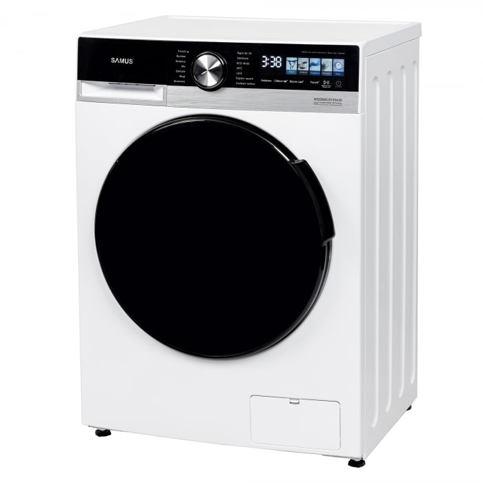 Masina de spaat rufe Samus WSDMAI-8145A30, 8 kg, 1400 rpm, Motor Inverter, LED color, clasa A(-30%), 14 programe, Eco 40–60, sterilizare, alb [3]
