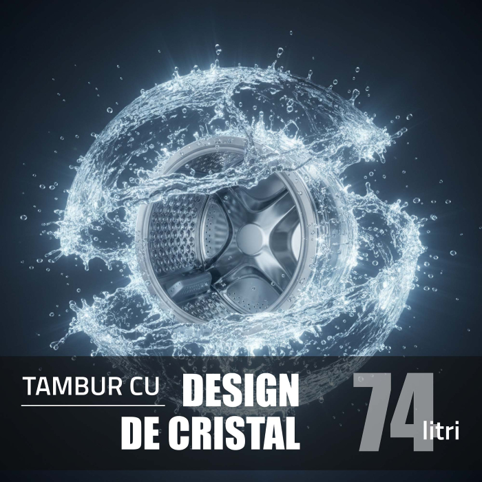 Mașină de spălat rufe Samus WSEDI10148, cu motor inverter, 10 kg, 1400 rpm, 16 programe, Afișaj LED, Clasa energetică A-10%, Alb [5]