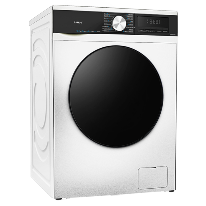 Masina de spalat rufe Samus WSMDI12147, 12 kg, 1400 rpm, motor inverter, clasa A–20%, LED display, 16 programe, spălare cu abur, albă [1]