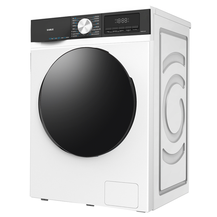 Masina de spalat rufe Samus WSMDI12147, 12 kg, 1400 rpm, motor inverter, clasa A–20%, LED display, 16 programe, spălare cu abur, albă [3]