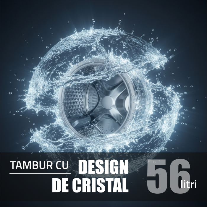 Mașină de spălat rufe Samus WSNDI-9142DS, 9 kg, 1400 rpm, Motor Inverter, 15 programe, abur, ECO 40–60 °C, afișaj electronic, clasa A, gri închis [25]