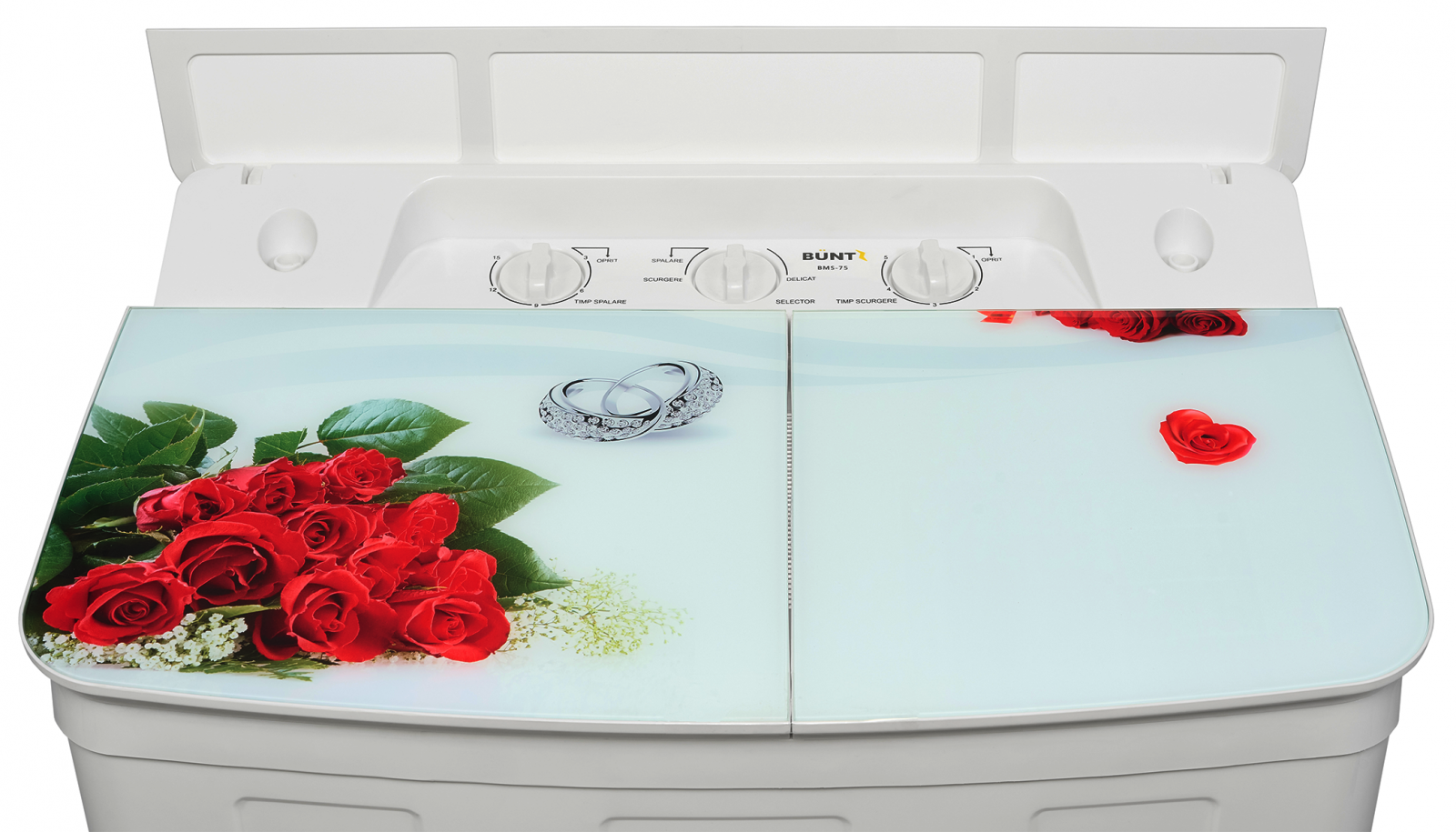 Masina de spalat rufe semiautomata Buntz BMS-75, 7.5 Kg, Capacitate rufe stoarcere 6Kg, putere 260 W, Alb [3]