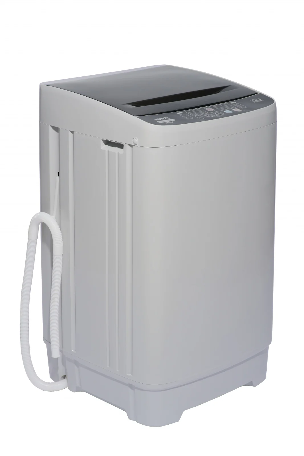 Masina de spalat rufe semiautomata, cuva din inox, Büntz BMS-80, 8 kg, 10 Programe spalare, Display Led, 700 RPM, putere 355 W, storcator incorporat, Gri [6]