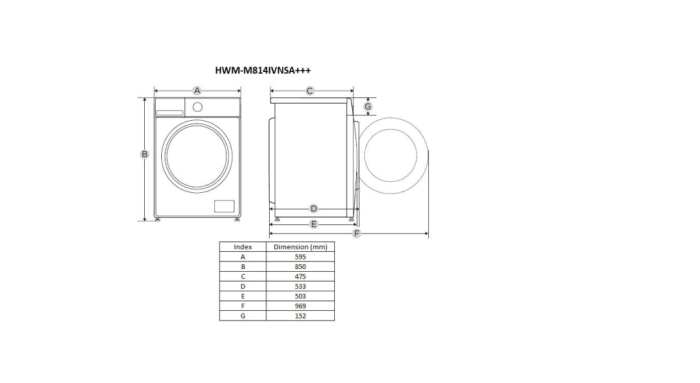 Mașină de spălat rufe Slim HEINNER HWM-M814IVNSA+++, 8 kg, 1400 rpm, Inverter, 15 programe, Add Clothes, Argintiu [2]