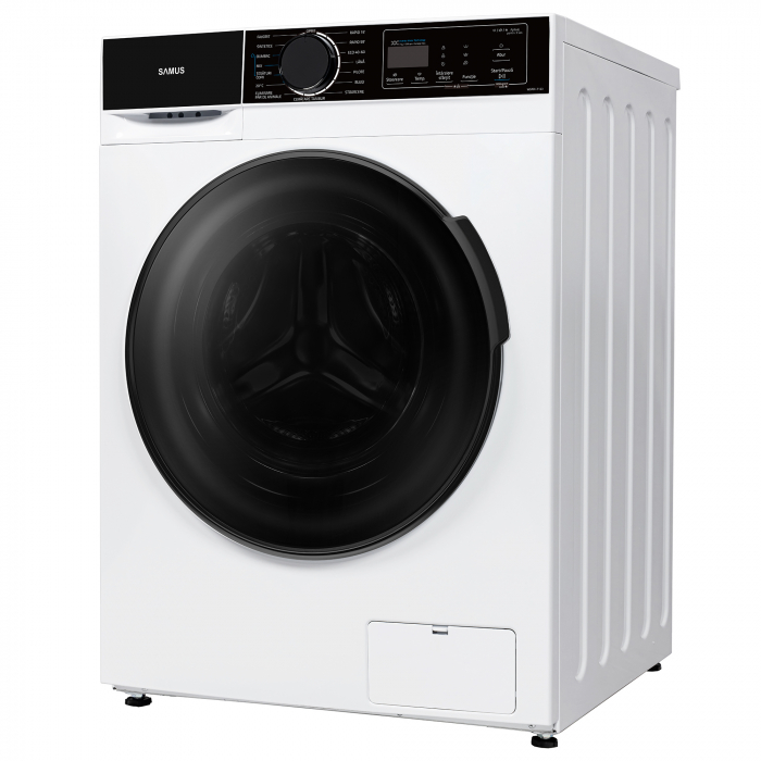 Masina de spalat rufe slim Samus WSADI-7123, 7 kg, 1200 rpm, clasa A,  motor inverter, functie Abur, program Eliminare par de animale, blocare acces copii, Alba [4]