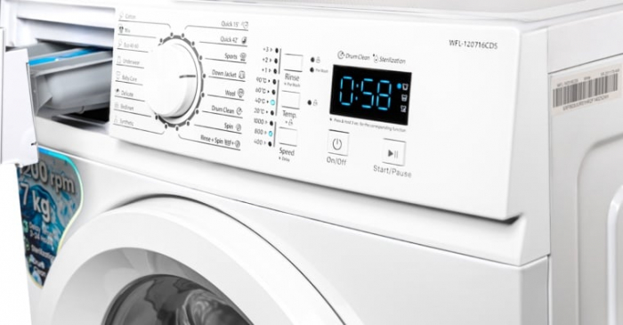 Masina de spalat rufe VIVAX WFL-120716CDS, 7 kg, 1200 RPM, BLDC Motor Inverter, Clasa A, Steam, Baby Care, Eco, Display digital, Control electronic, Blocare acces copii, Temperatura reglabila, Drum Cl [4]
