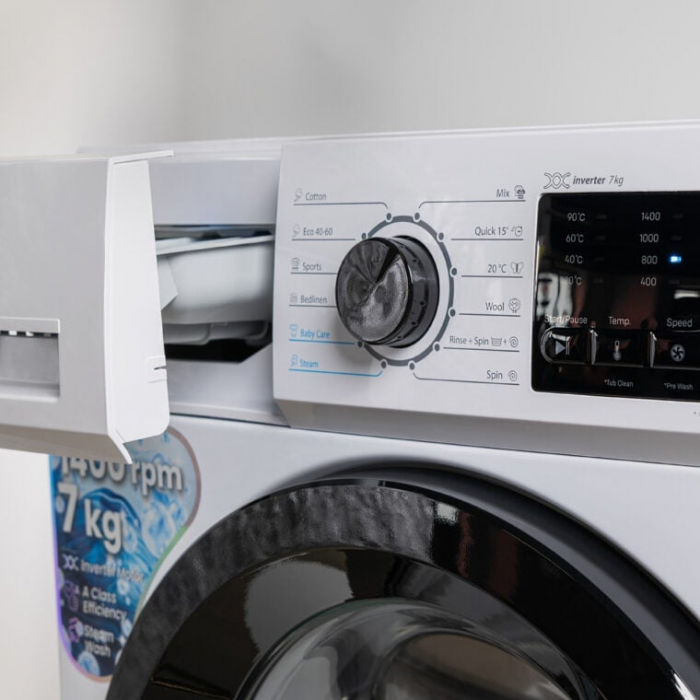 Masina de spalat rufe VIVAX WFL-140712CI, 7kg, 1400 RPM, BLDC Motor Inverter, Clasa A, Steam, Baby Care, Eco, Display digital, Temperatura reglabila, Drum Clean Sterilization, Qucik Wash, Delay Start [3]