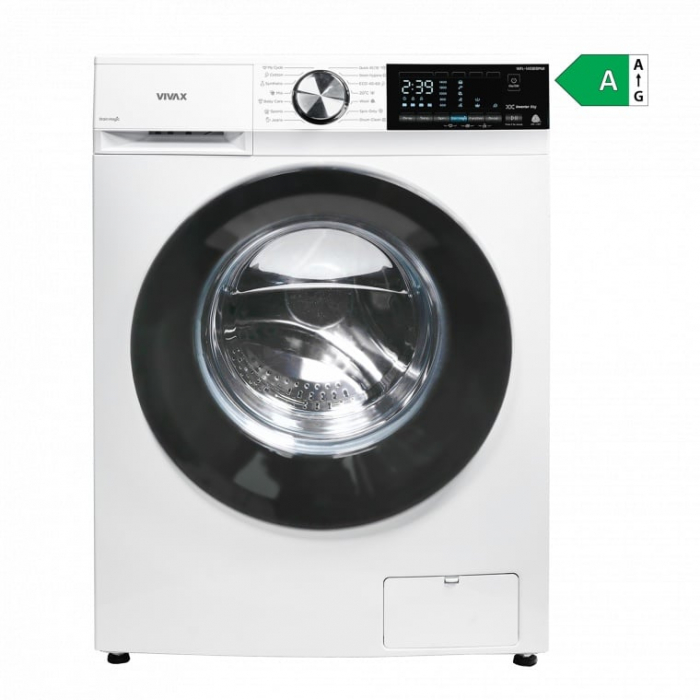 Resigilat  - Masina de spalat rufe VIVAX WFL-140816PMI, 8kg, 1400 RPM, BLDC Motor Inverter, Clasa A, Steam Hygiene, Children's sensitive laundry, Eco, Display digital, Control electronic, Stain Magic [8]