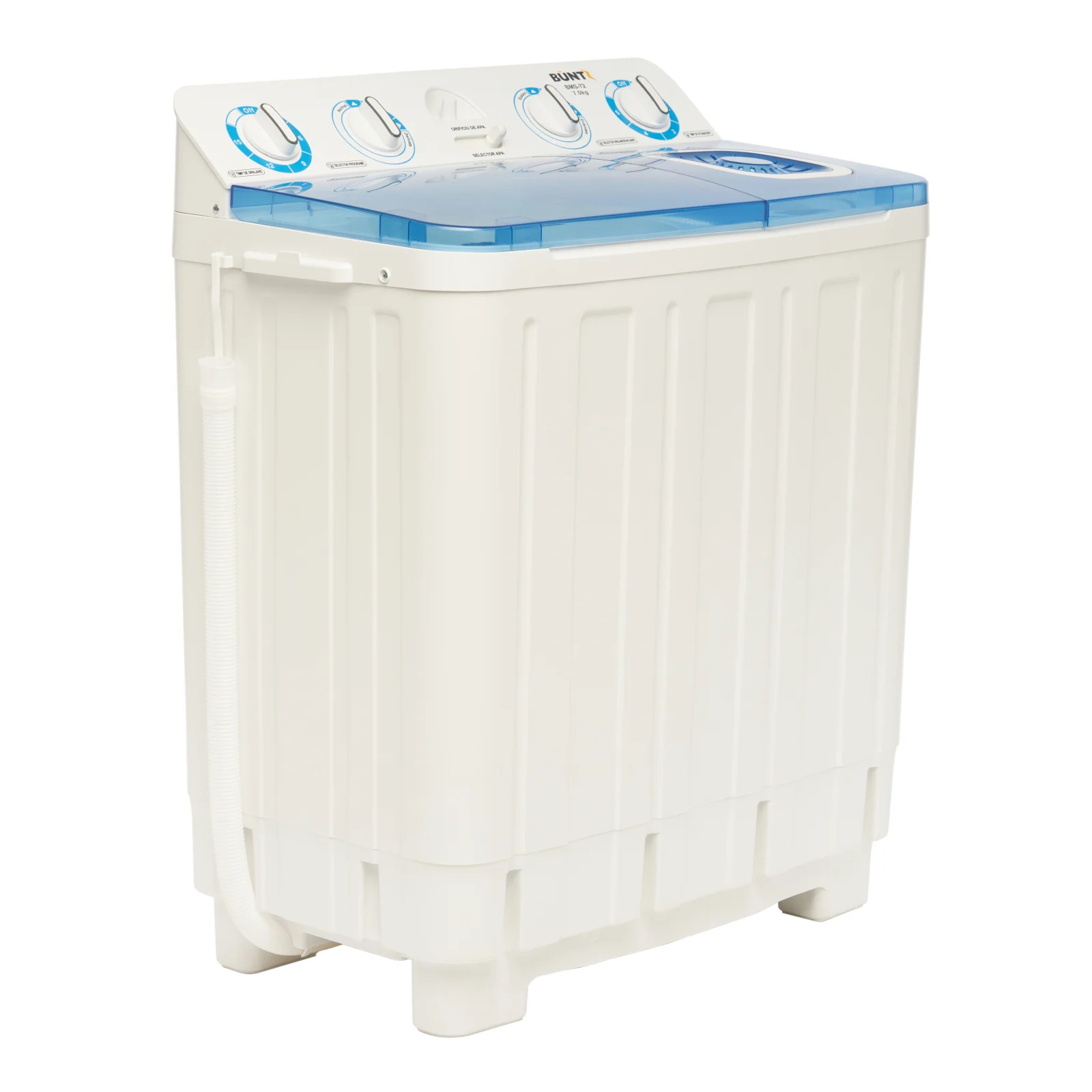Masina de spalat semiautomata Büntz BMS-72, 7 Kg, Capacitate rufe stoarcere 5Kg, 330 W, Alb/Albastru [5]