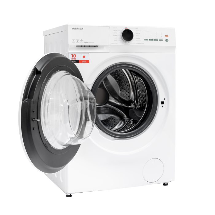 Masina de spalat T21 Toshiba, 7kg, 1200RPM, clasa A, Slim, diametru hublou interior:330mm, Functie AROMA+, Functie Abur, Tehnologie UFB, Wi-Fi, motor inverter, Alb [5]